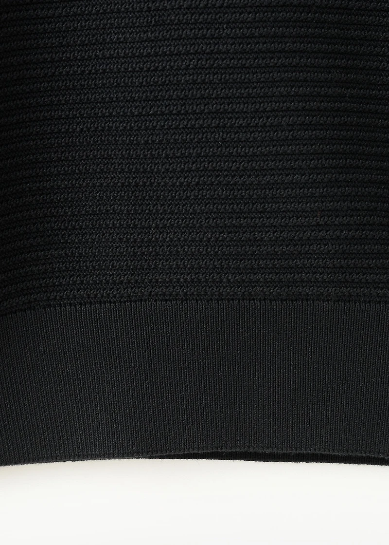 100% Cotton Textured Knit Sweater