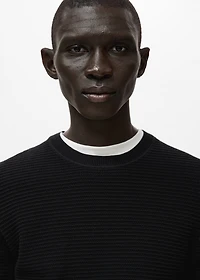 100% Cotton Textured Knit Sweater