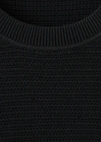 100% Cotton Textured Knit Sweater