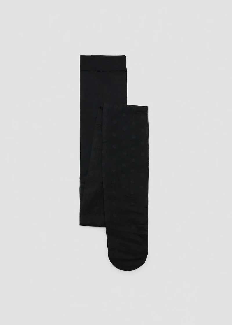 Polka-dot sheer stockings