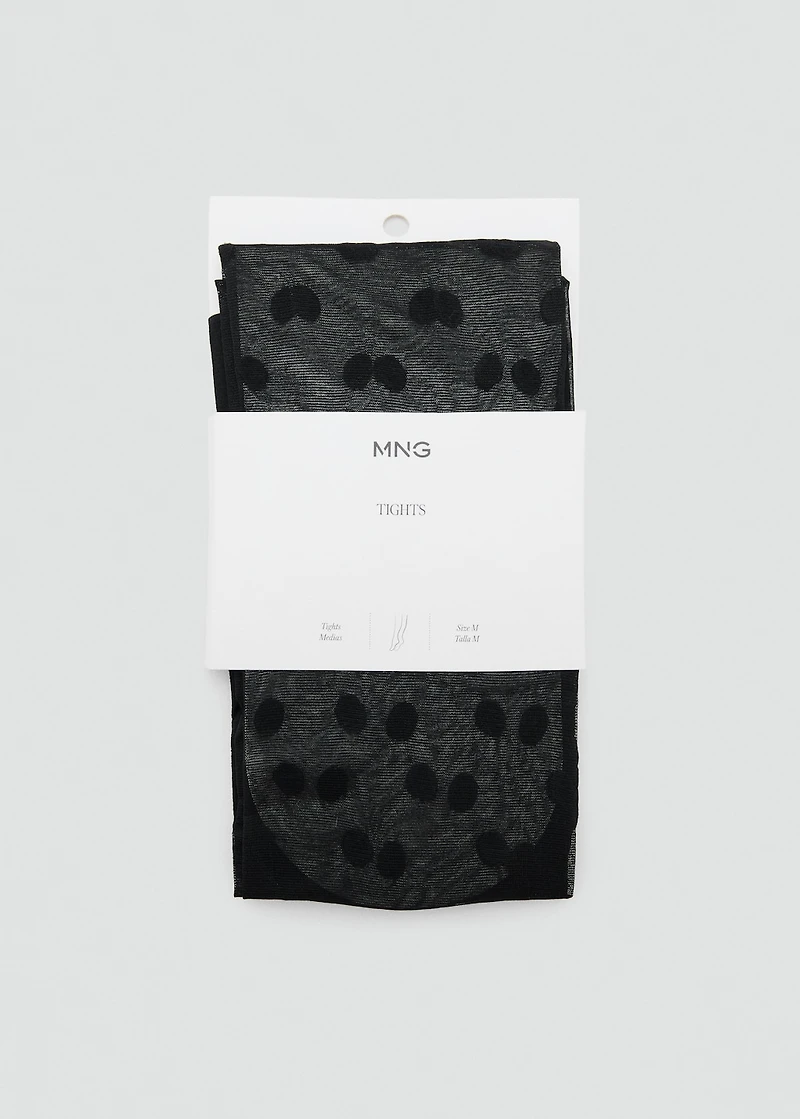 Polka-dot sheer stockings