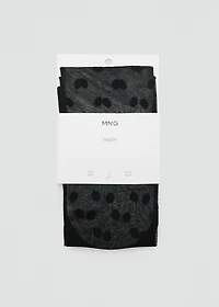 Polka-dot sheer stockings