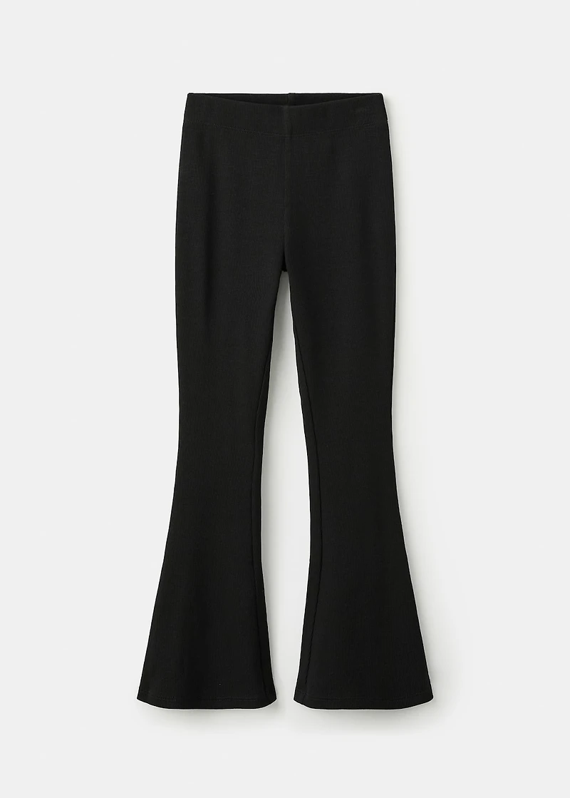 Flared cotton leggings