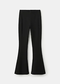 Flared cotton leggings