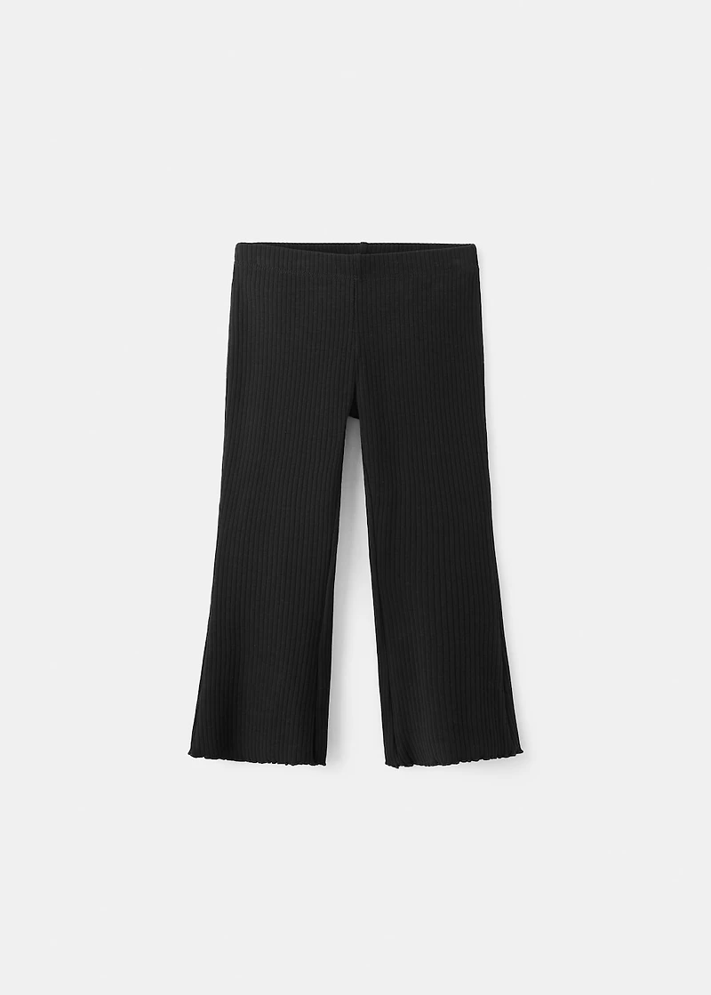 Ribbed flared leggings