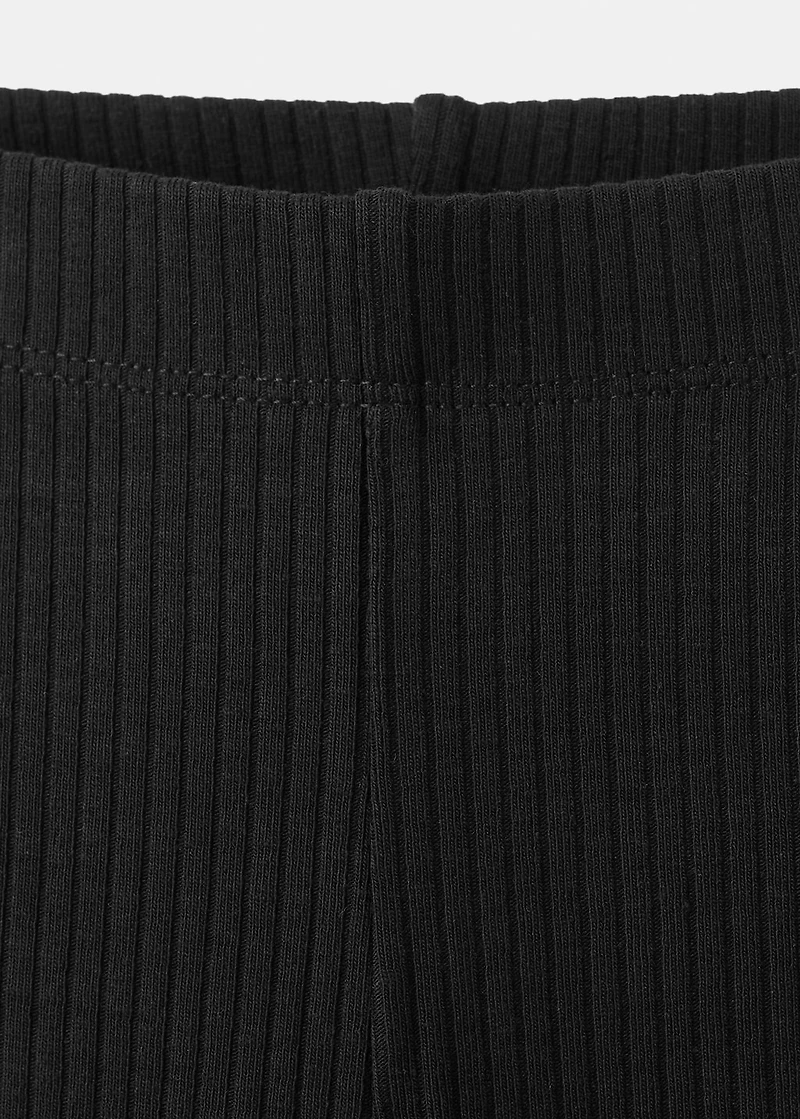 Ribbed flared leggings