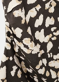 Draped animal-print top