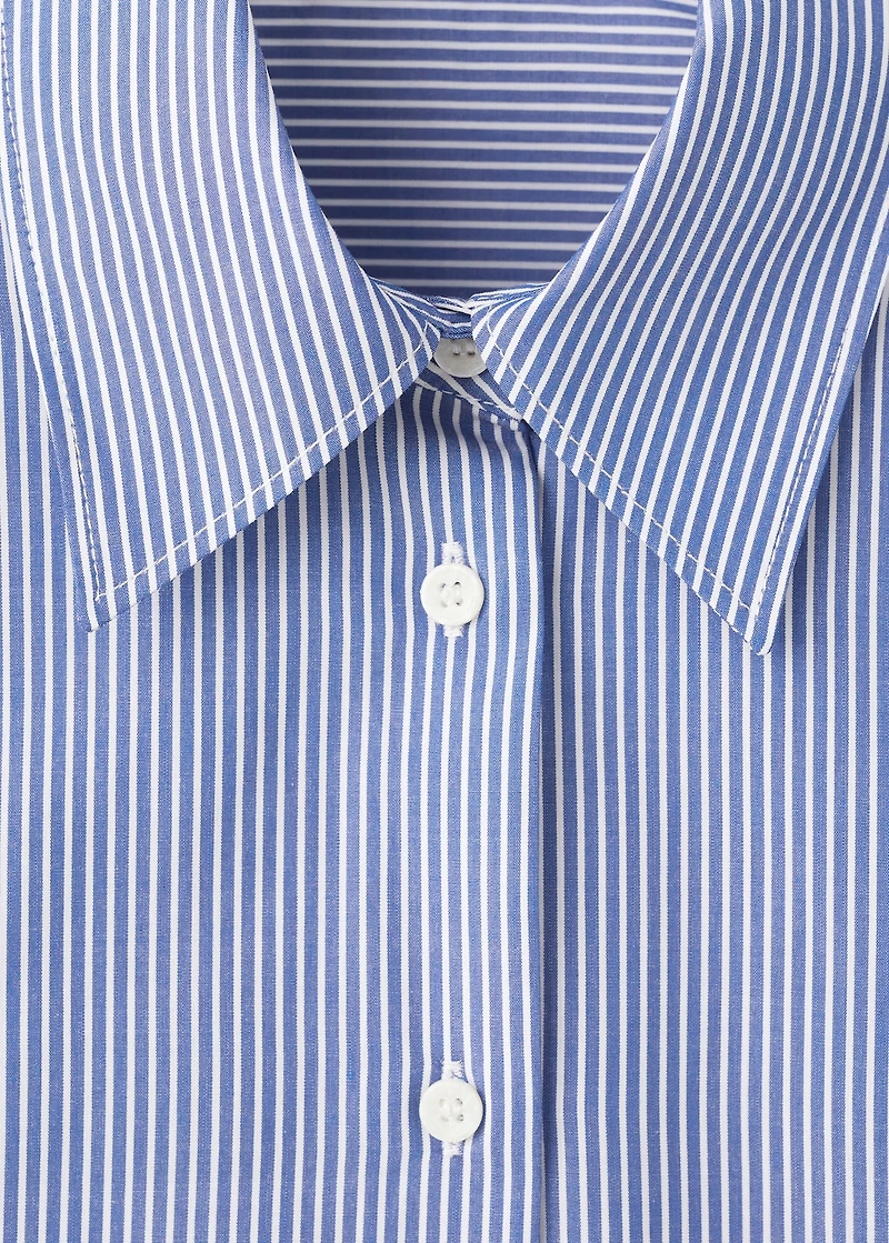 Cotton and lyocell blend straight shirt
