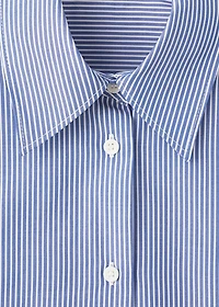Cotton and lyocell blend straight shirt