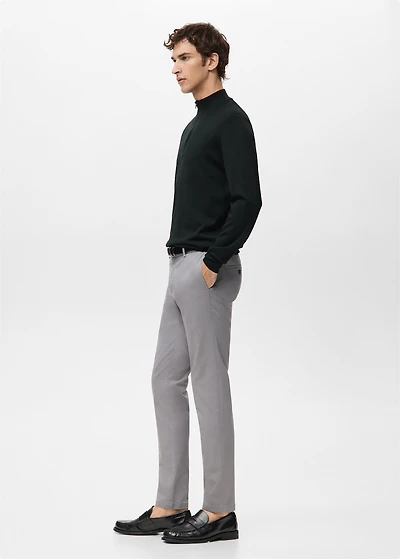 100% merino wool zip-neck sweater