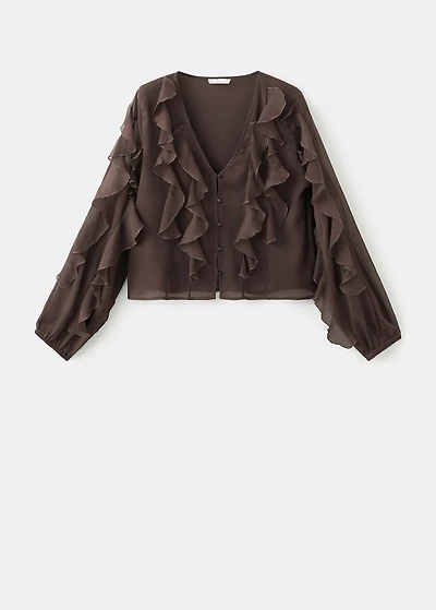 Fluid ruffled blouse