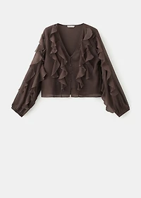 Fluid ruffled blouse