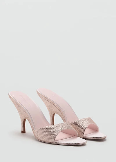 Wedge heeled sandals with rhinestones