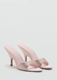 Wedge heeled sandals with rhinestones