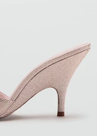 Wedge heeled sandals with rhinestones