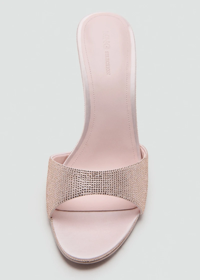 Wedge heeled sandals with rhinestones