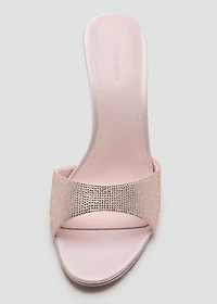 Wedge heeled sandals with rhinestones