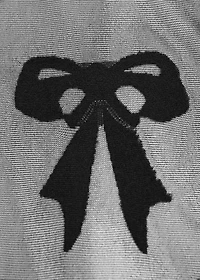 Sheer stockings with bows