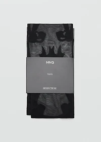 Sheer stockings with bows