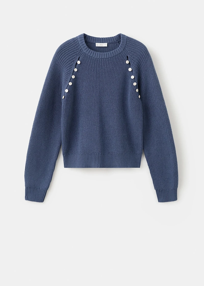Buttons detail knit sweater