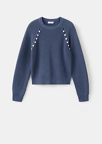 Buttons detail knit sweater