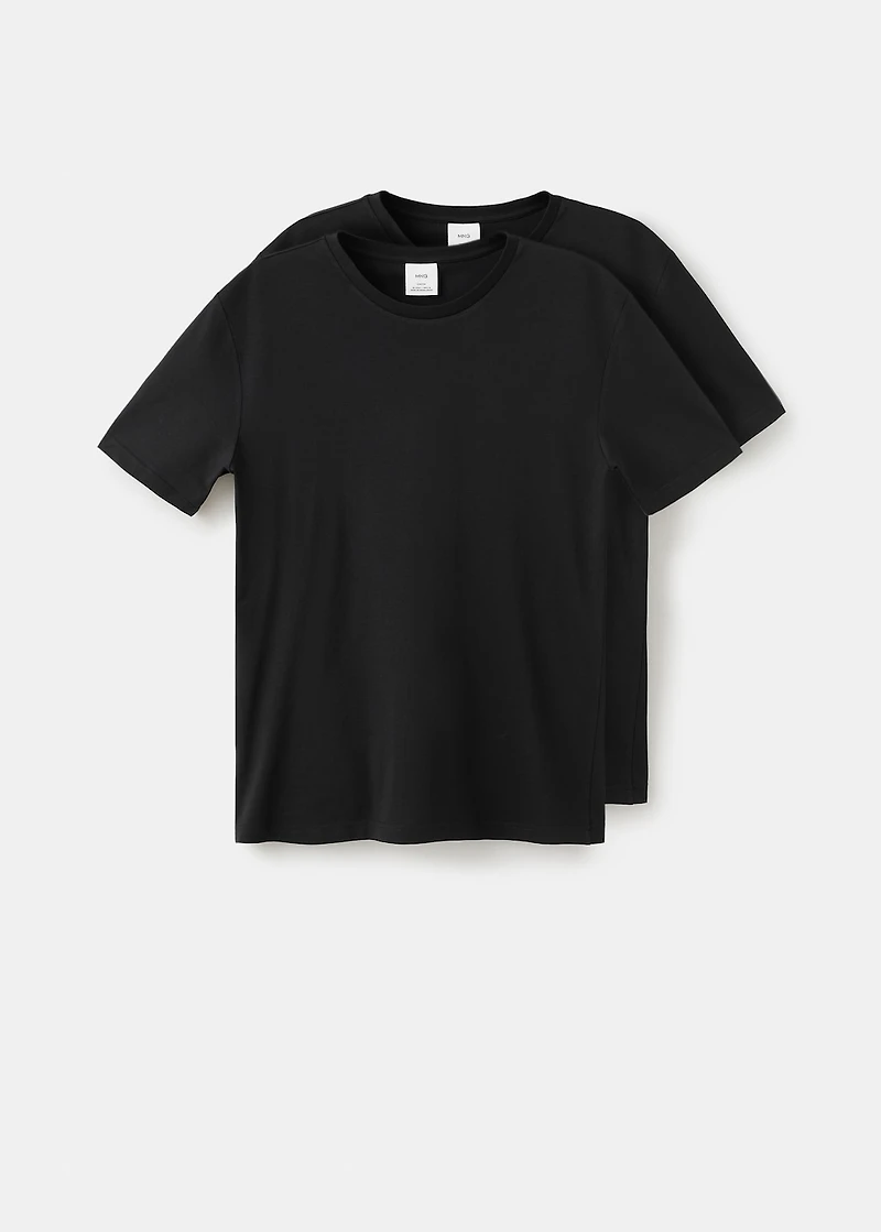 Pack of 2 stretch cotton tees