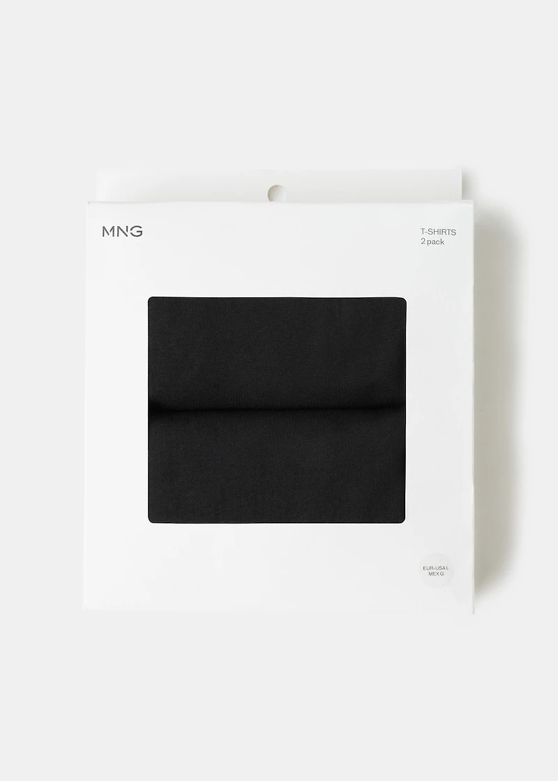 Pack of 2 stretch cotton tees