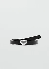 Heart skinny belt