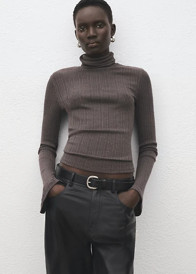 Turtleneck sweater with flared sleeves