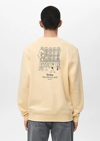 Regular-fit sweatshirt with text print