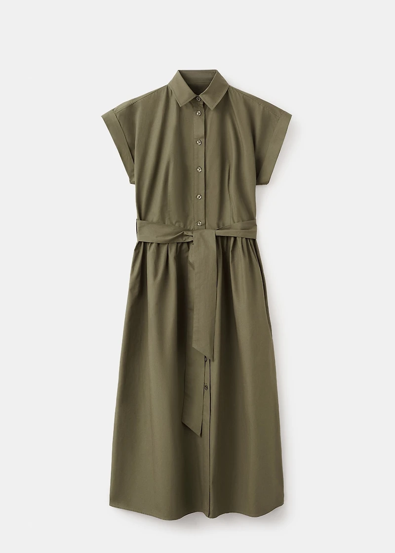 Belt shirt dress