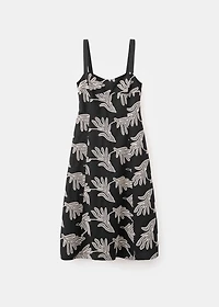 Floral embroidery dress