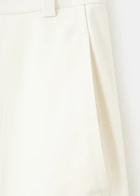 Straight-fit cotton pants