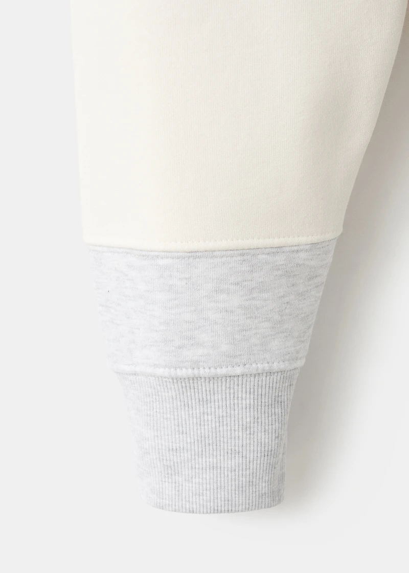 Striped polo sweatshirt