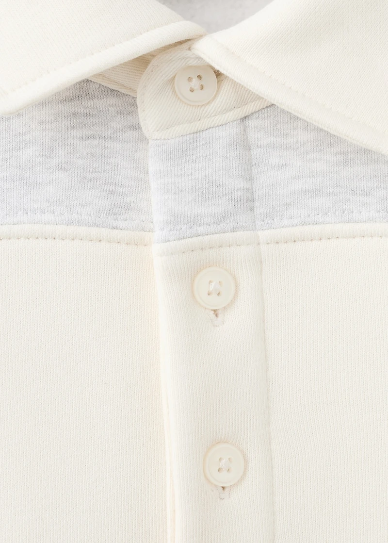 Striped polo sweatshirt