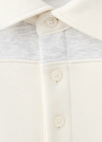 Striped polo sweatshirt