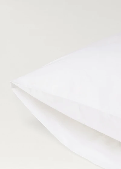 Two cotton percale pillowcases with lace insert 50x75 cm