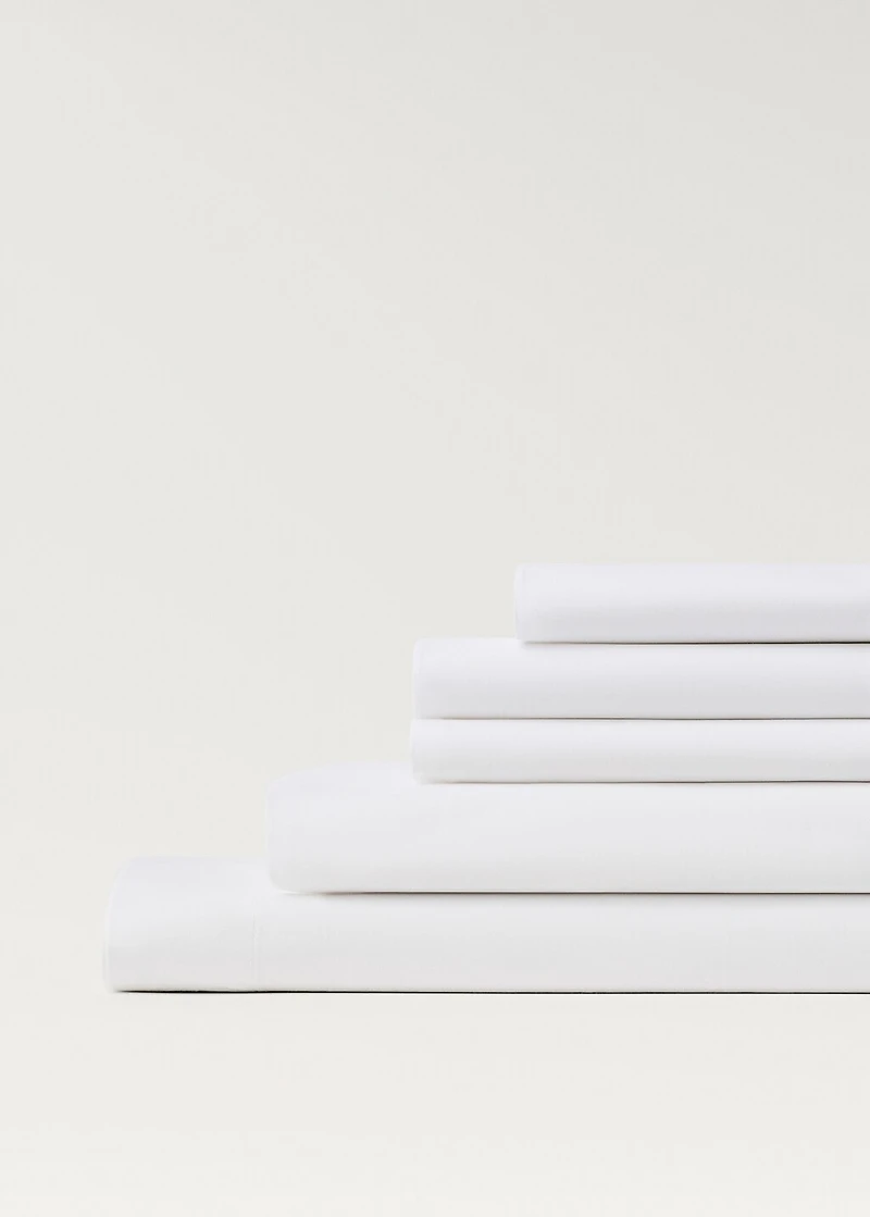 Percale cotton top sheet for 135/140 cm bed
