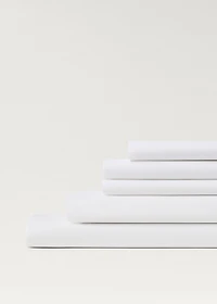 Percale cotton top sheet for 135/140 cm bed