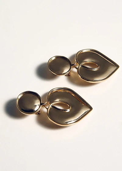 Textured heart earrings