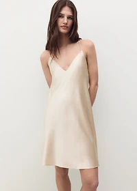 Silk strapless nightgown
