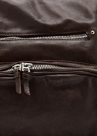 Large leather bowling bag