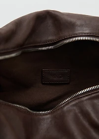 Large leather bowling bag