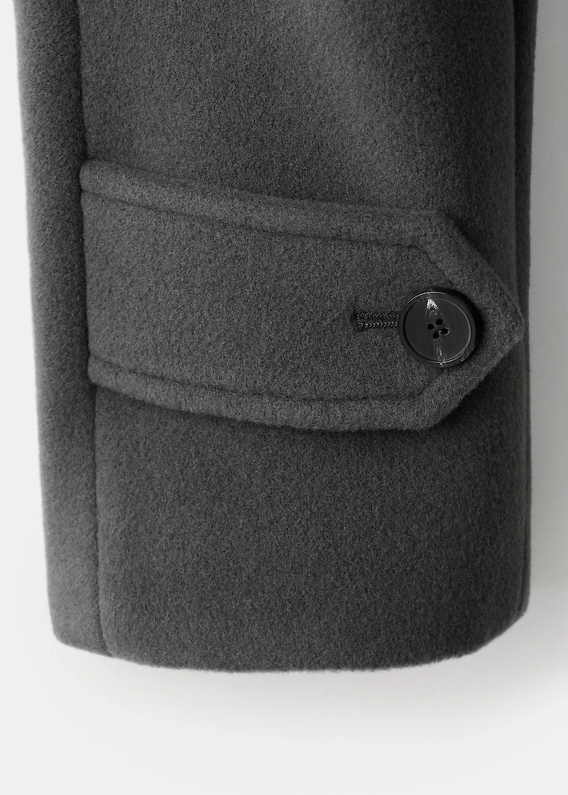 Woollen coat with belt