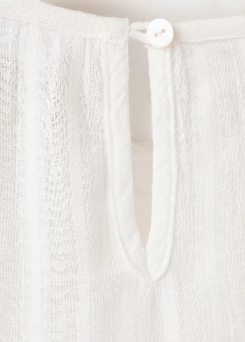 Embroidered cotton blouse