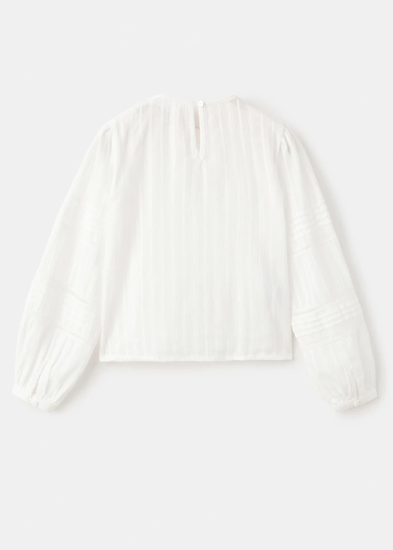 Embroidered cotton blouse