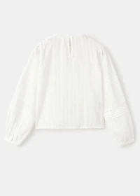 Embroidered cotton blouse