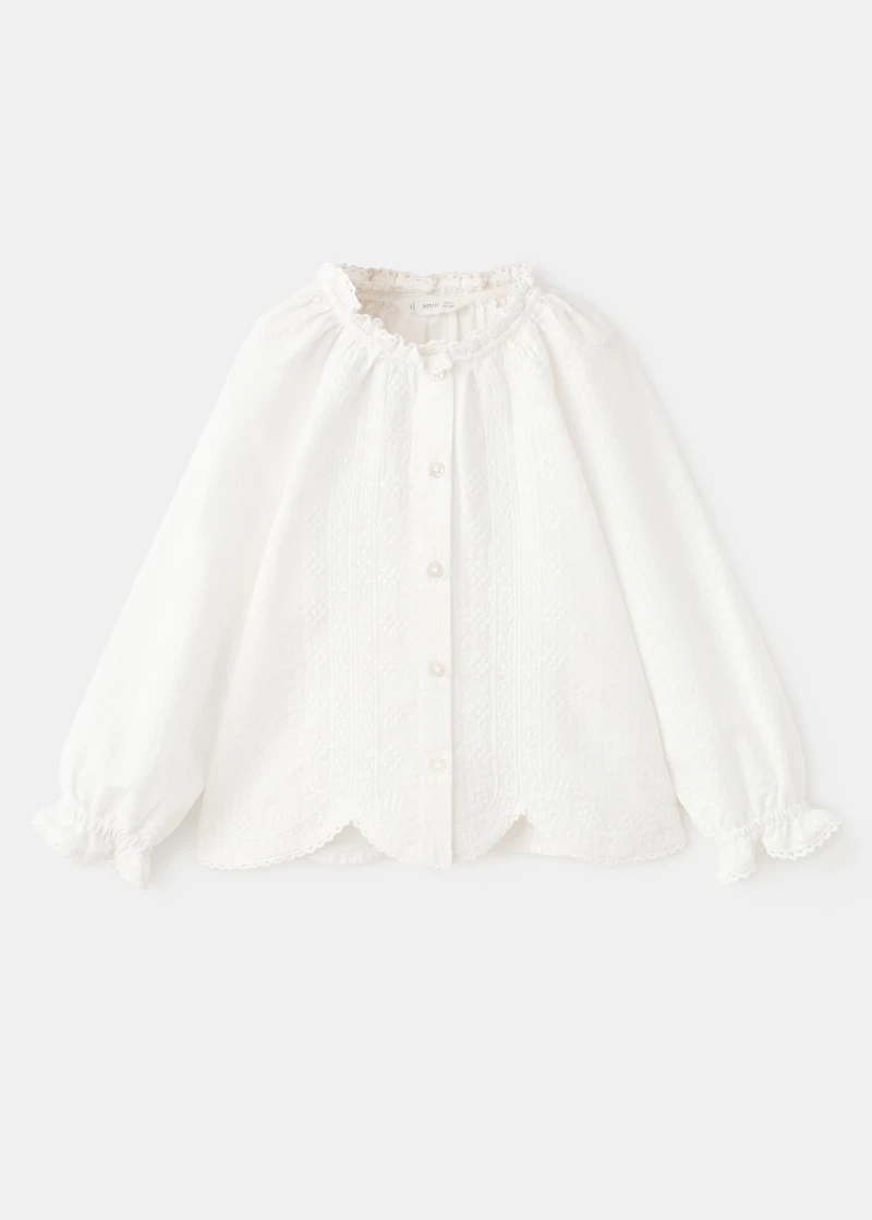 Embroidered cotton blouse