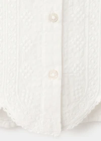 Embroidered cotton blouse