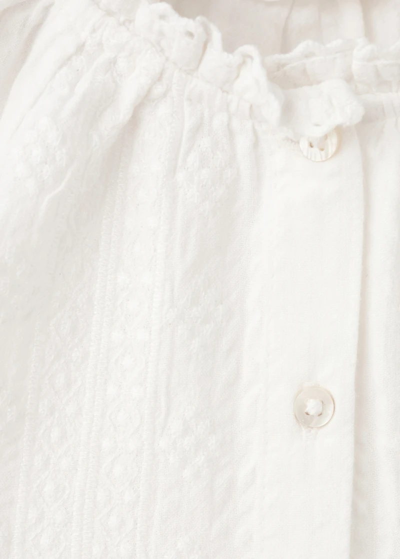 Embroidered cotton blouse